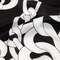 1 Yard Charmeuse Fabric Black White Italian Silk Large Chain Print 55 inch